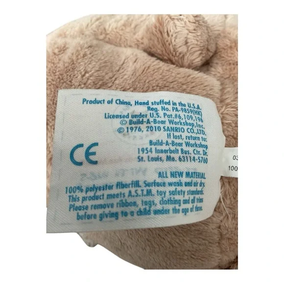 Build-A-Bear Hawaiian Hello Kitty Tan Plush 18” Sanrio Retired - Picture 7 of 7